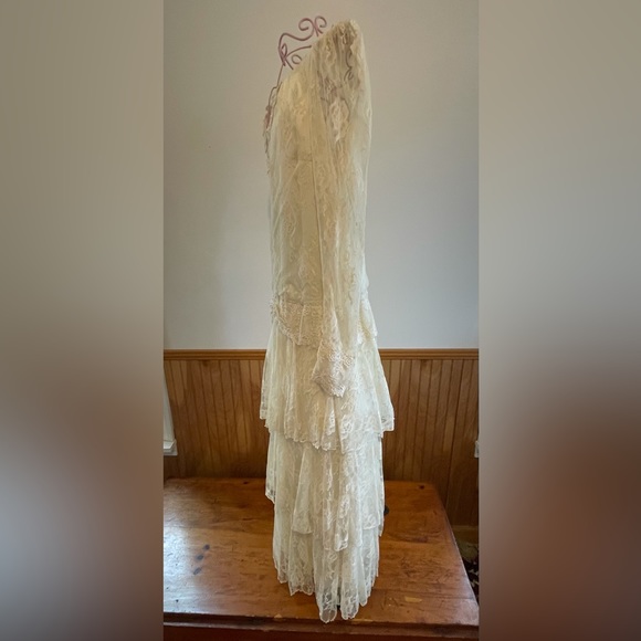 1930’s  Lace Wedding-dress, Downton Abby Style - Picture 7 of 16